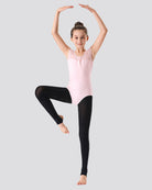 Black Girls Ultra Soft Stirrup Tights - View 2