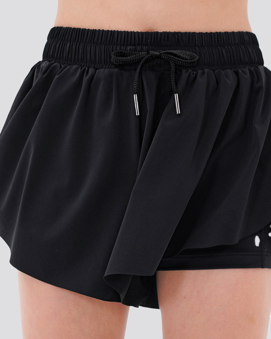 Black Girls Flowy Shorts