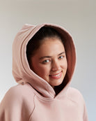 Rose Clay Long-Sleeve Oversized Hoodie