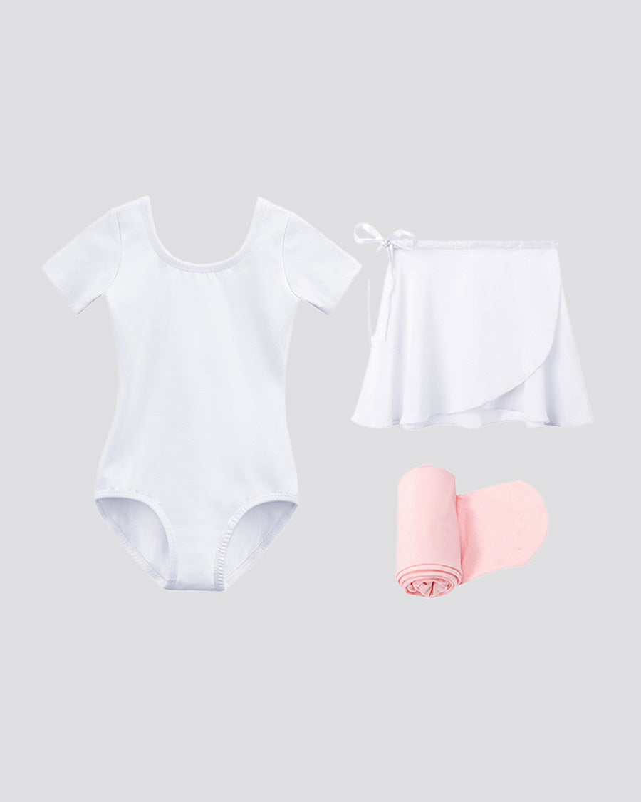 White Girls Ballet Leotard Starter Kit