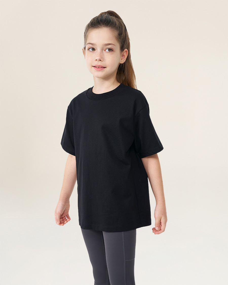 Black Kids Comfy Oversized Cotton Tee