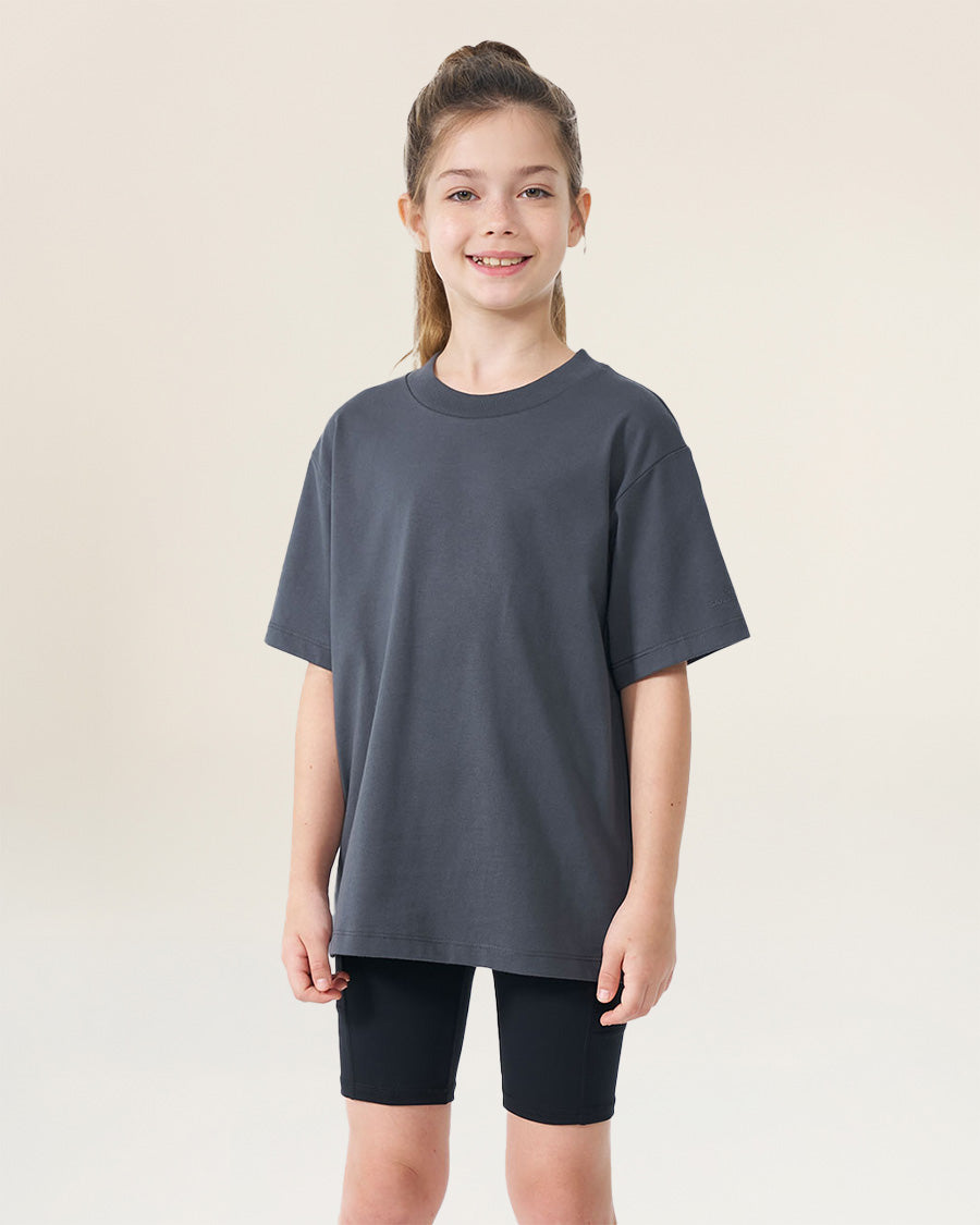 Charcoal Kids Comfy Oversized Cotton Tee