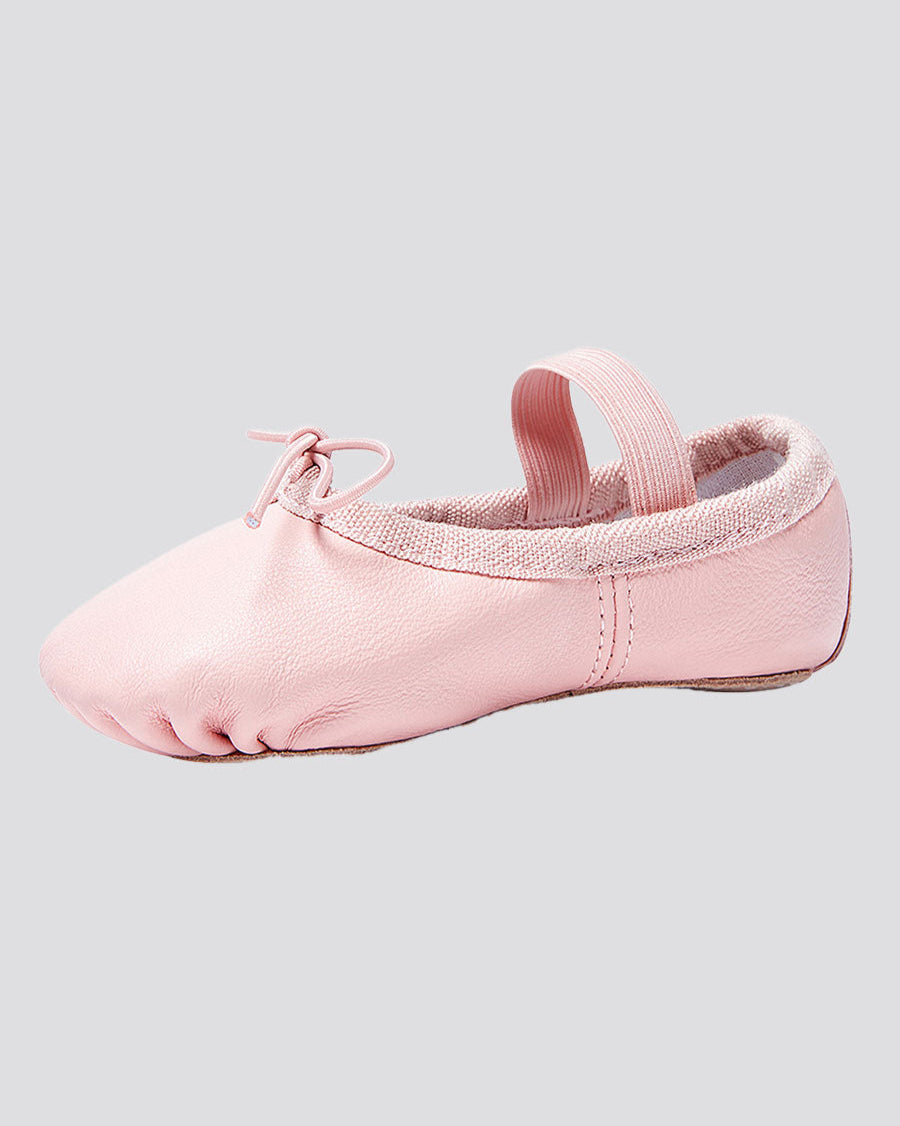 Pink Kids Premium Leather Ballet Shoes (Full Sole)