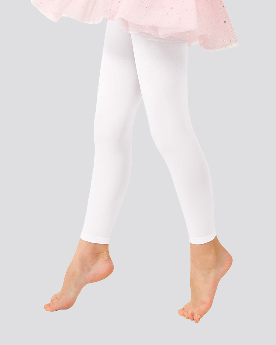 White Girls Ultra Soft Footless Ballet Tights
