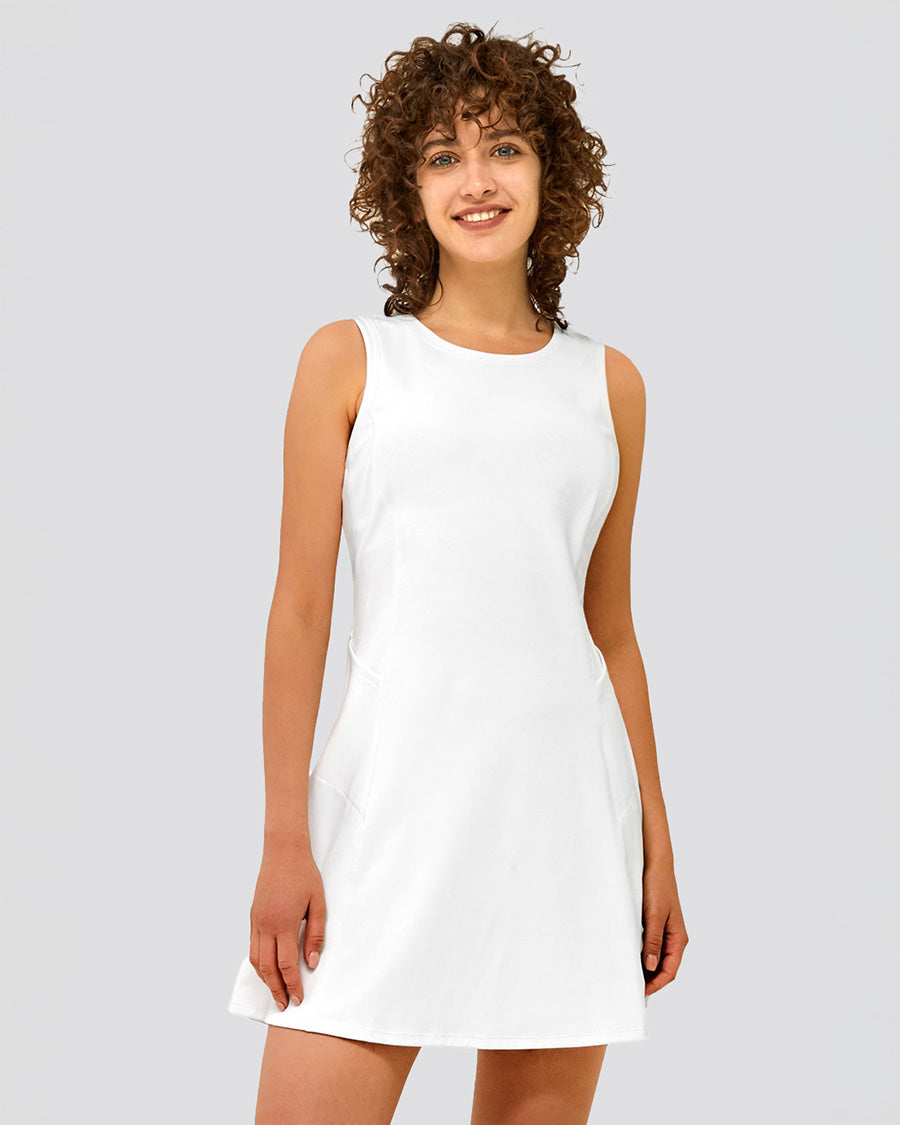 White Sleeveless Tennis Dress