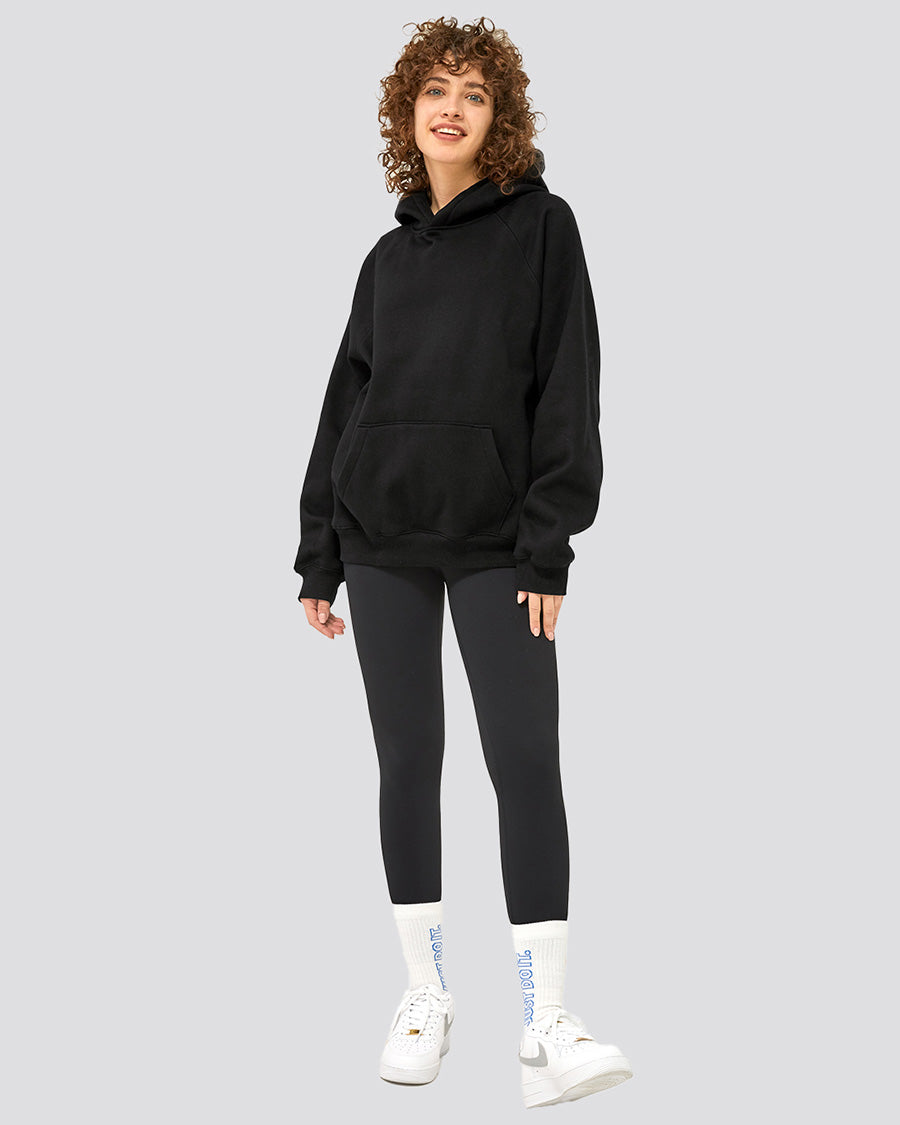 Black Long-Sleeve Oversized Hoodie