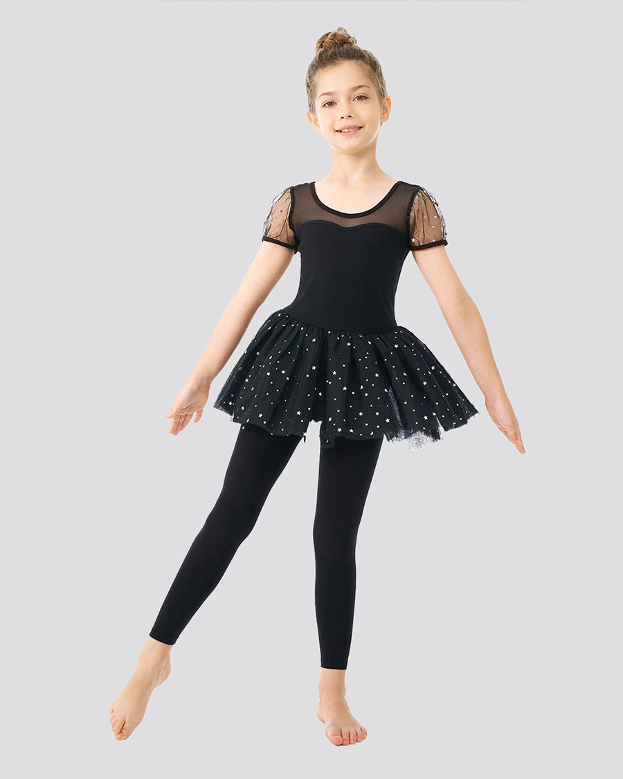 Black Girls Ultra Soft Footless Ballet Tights - View 2