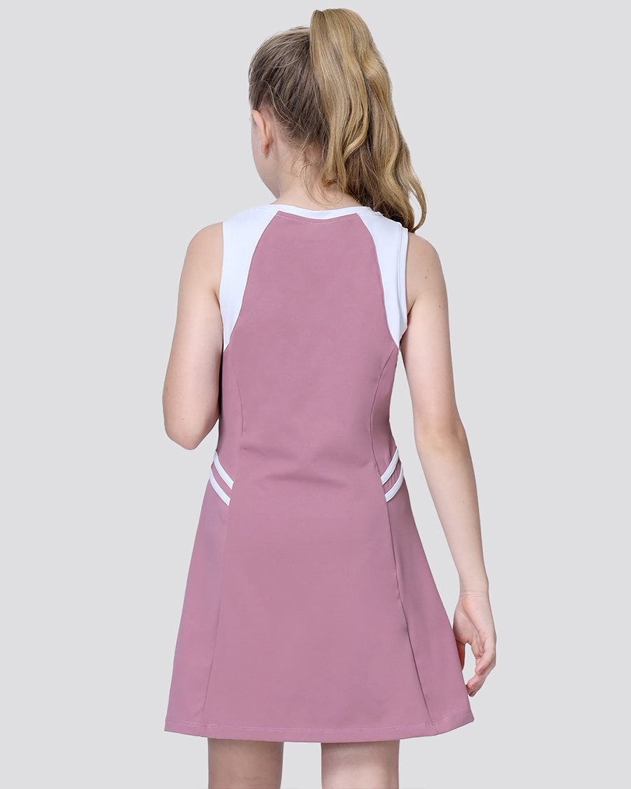 Dusty Rose Girls Tennis Dress Golf Outfit Combo