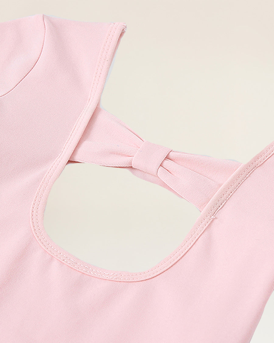 Ballet Pink Girls Ballet Leotard Starter Kit (Bow Back Leotard & Tie Skirt & Tights)