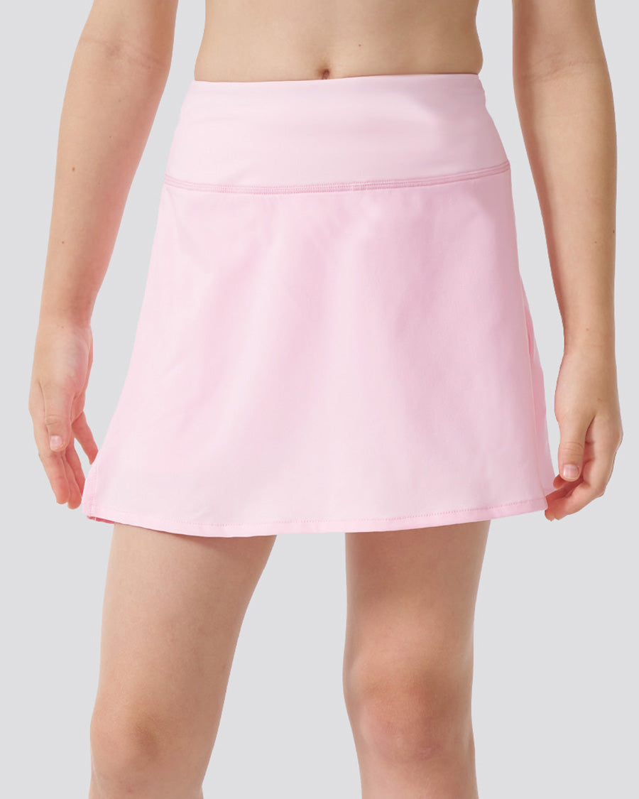 Pink Girls Pleated Tennis Skirt