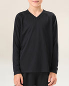 Black Kids Athletic Performance Long Sleeve Shirts