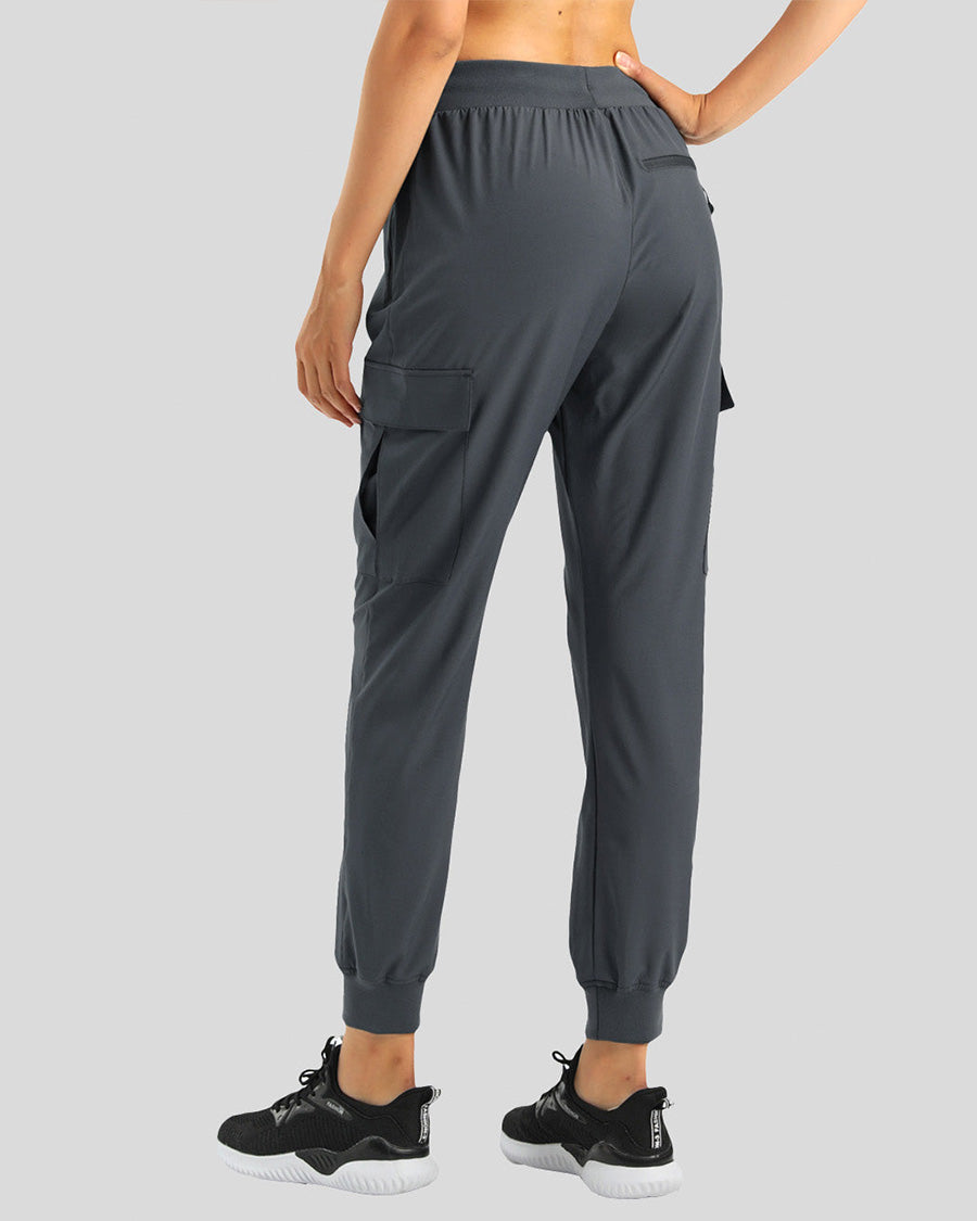 Grey Cargo Hiking Pants Tapered