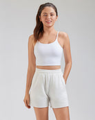 White Comfy Lounge Shorts