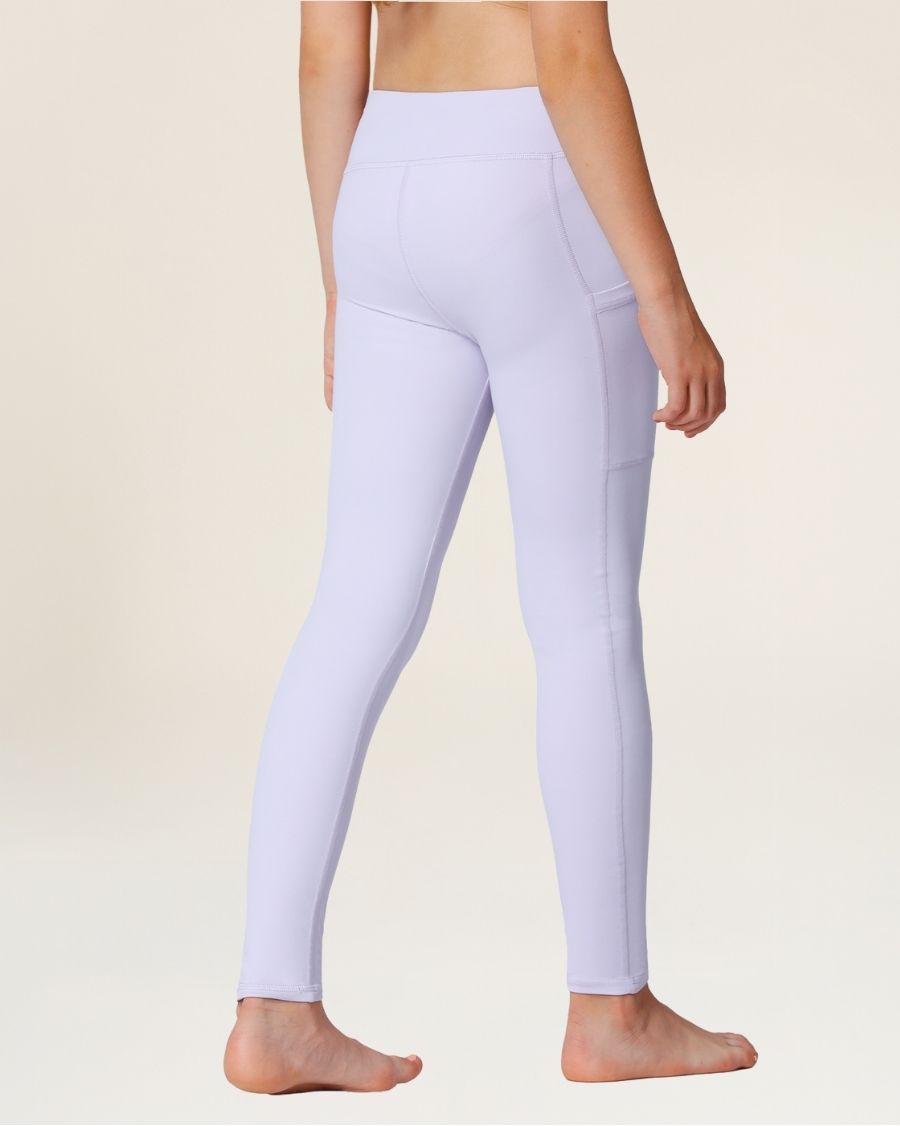 Lavender Girls Athletic Leggings - View 4