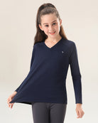 Navy Kids Athletic Performance Long Sleeve Shirts