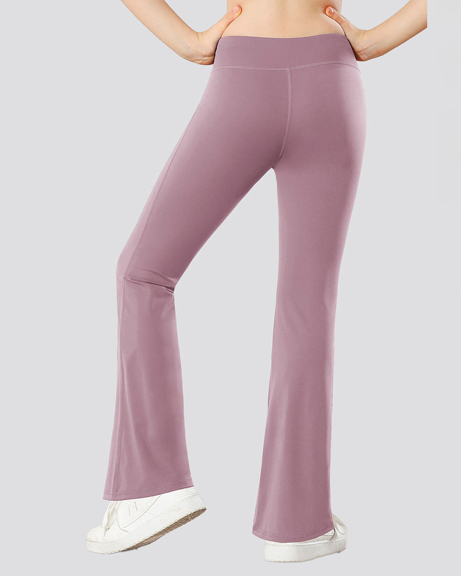 Dusty Lavender Girls Flare Leggings