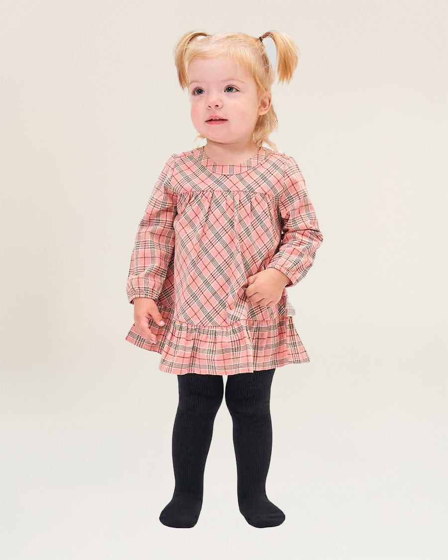 Black Girls Cotton Knit Tights