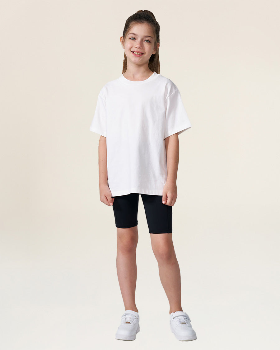 White Kids Comfy Oversized Cotton Tee
