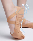 Tan Adults Stretch Canvas Ballet Shoes
