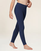 Midnight Blue Girls Athletic Leggings - View 1
