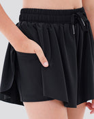 Black Girls Flowy Shorts