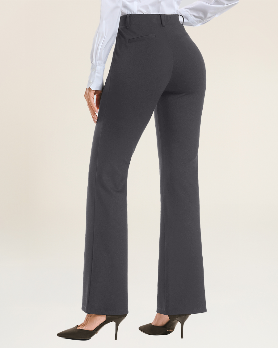 Charcoal Grey Women Business Casual Work Pants  | Bootcut