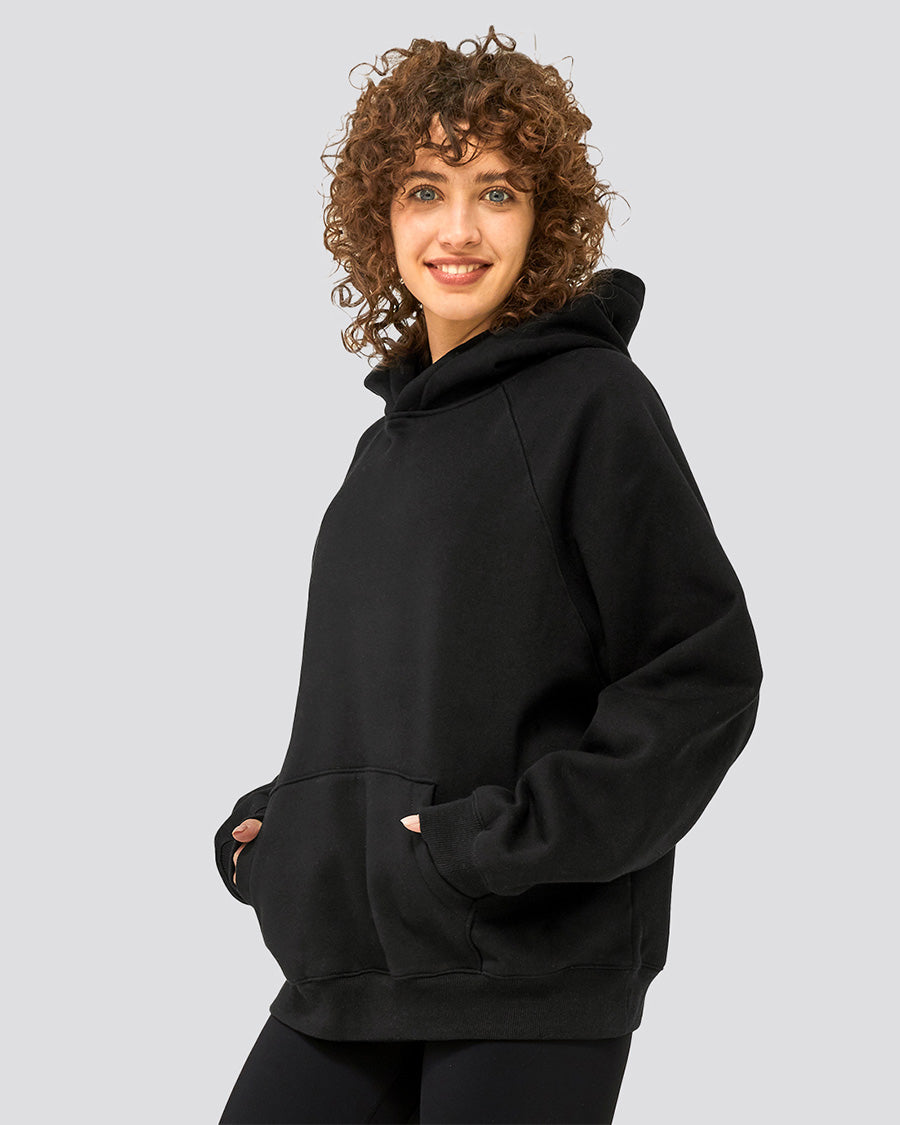 Black Long-Sleeve Oversized Hoodie