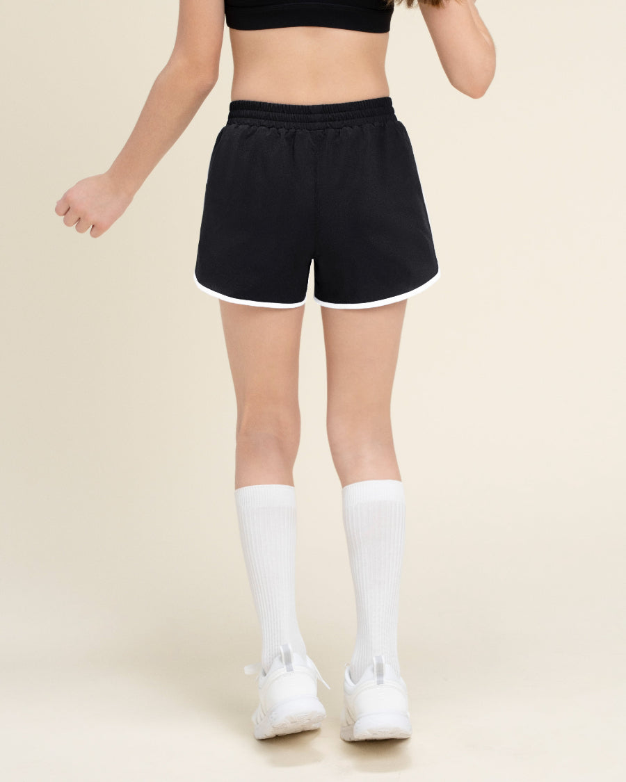 Black Girls Stretchy Athletic Shorts