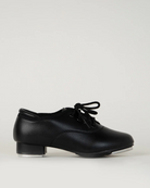 Black Kids Lace Up PU Leather Tap Shoes