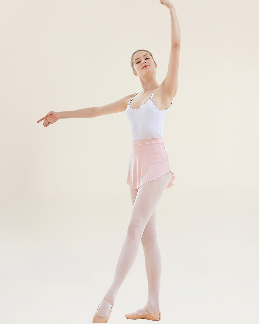 Pink Women Ballet Wrap Skirt Pull-On