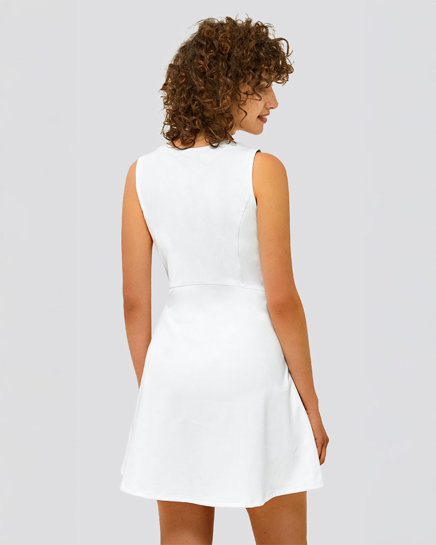 White Sleeveless Tennis Dress