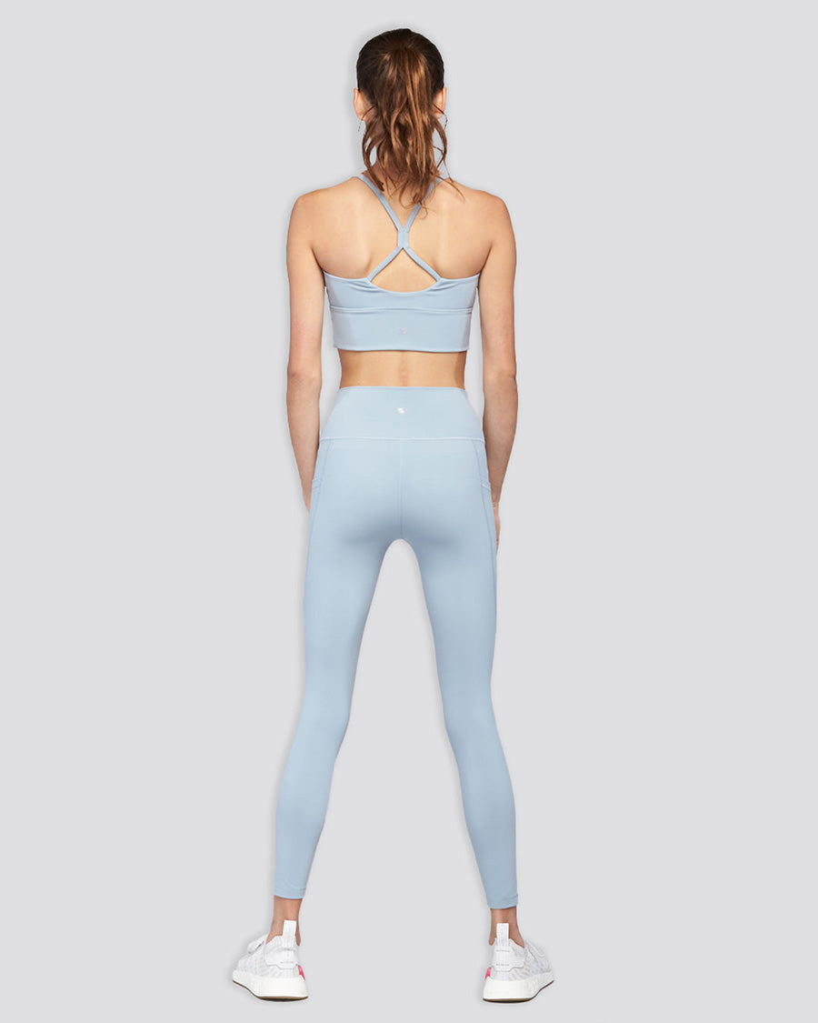 Steel Blue SoftLuxe Crop Top Sports Bra