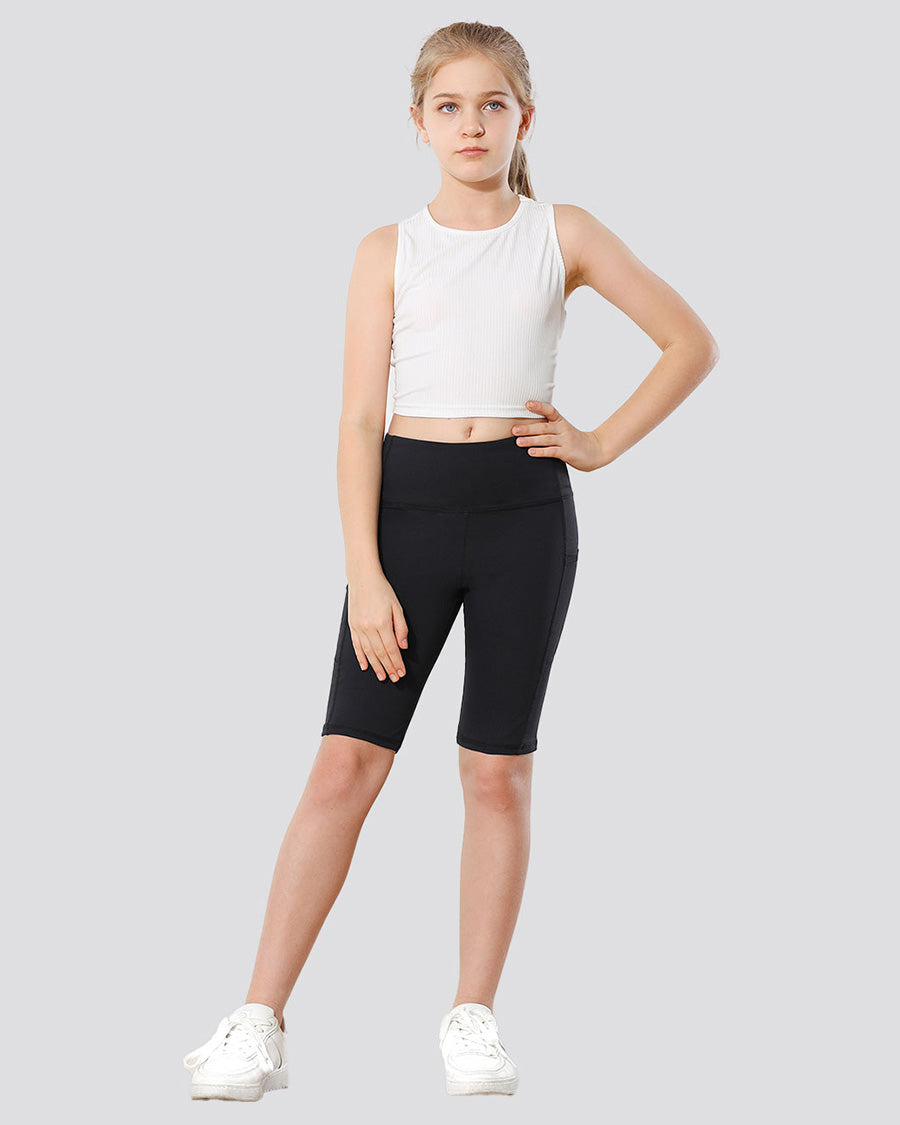 Black Girls 8" Volleyball Shorts