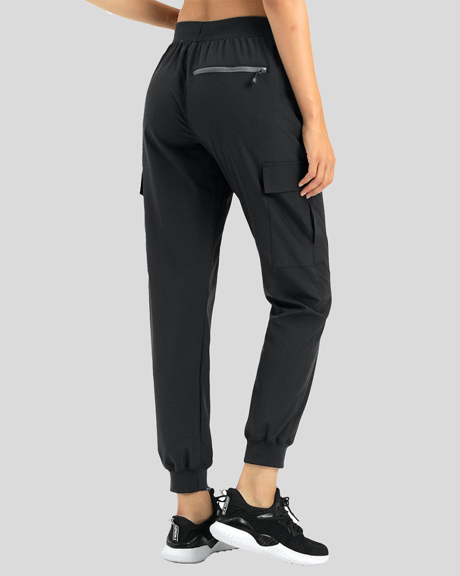 Black Cargo Hiking Pants Tapered