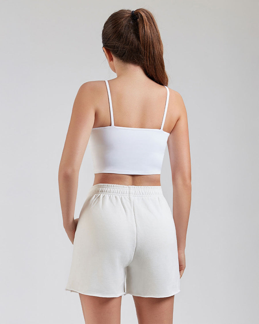 White Comfy Lounge Shorts