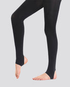 Black Girls Ultra Soft Stirrup Tights - View 3