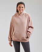 Rose Clay Long-Sleeve Oversized Hoodie