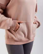 Rose Clay Long-Sleeve Oversized Hoodie