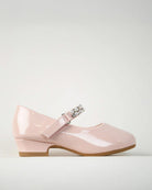 Pink Girls Pearl and diamond strap Low Heel Mary Jane