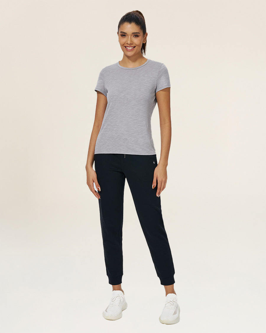 Grey Soft Cotton Slub T-Shirt