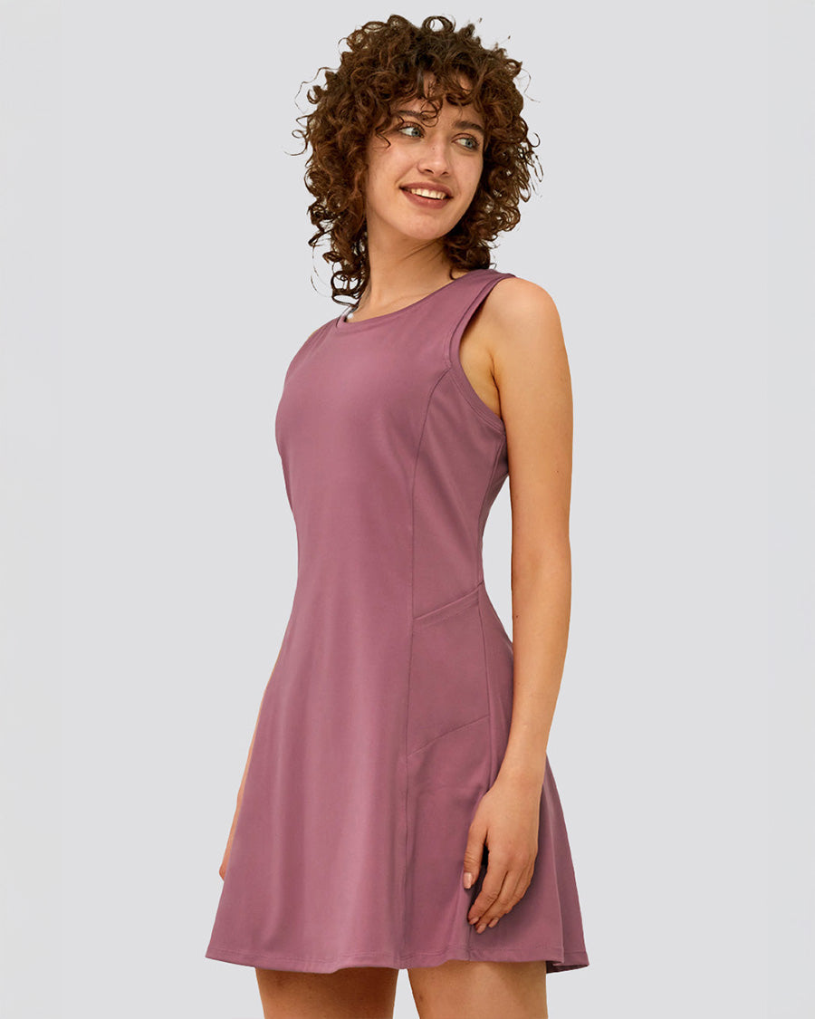 Purple Sleeveless Tennis Dress