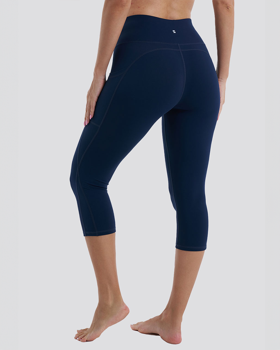 Navy DreamComfort Capri Yoga leggings