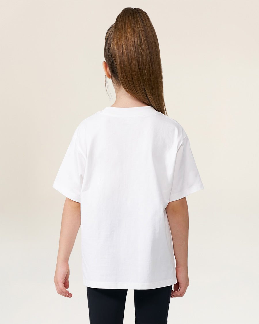 White Kids Comfy Oversized Cotton Tee