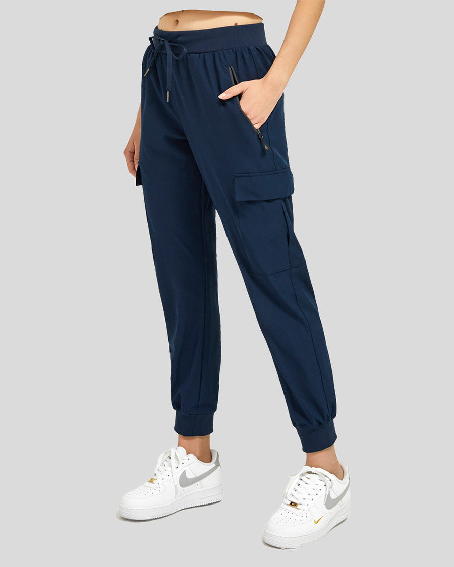 Navy Cargo Hiking Pants Tapered