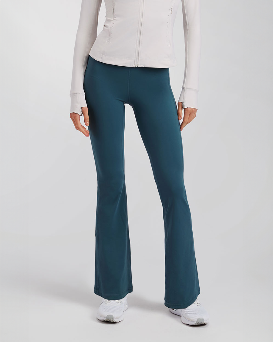 Canal Green Bootcut High Waisted Yoga Pants