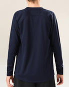 Navy Kids Athletic Performance Long Sleeve Shirts