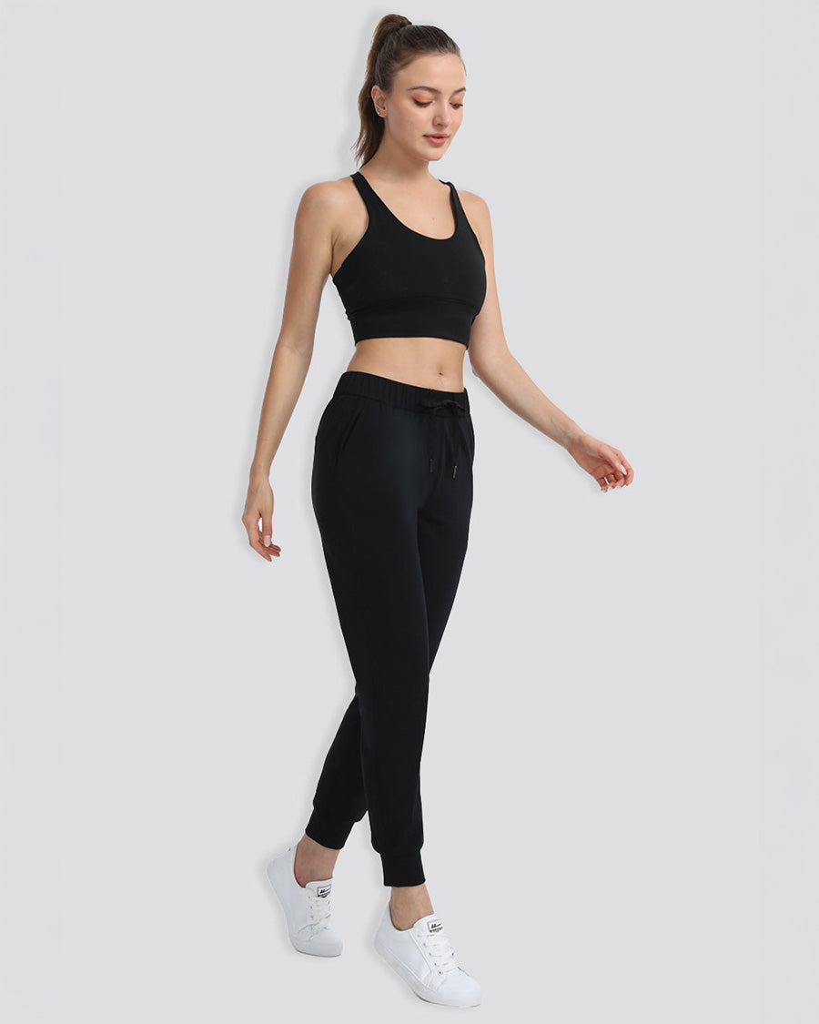 Black Jogger Pants High Waisted