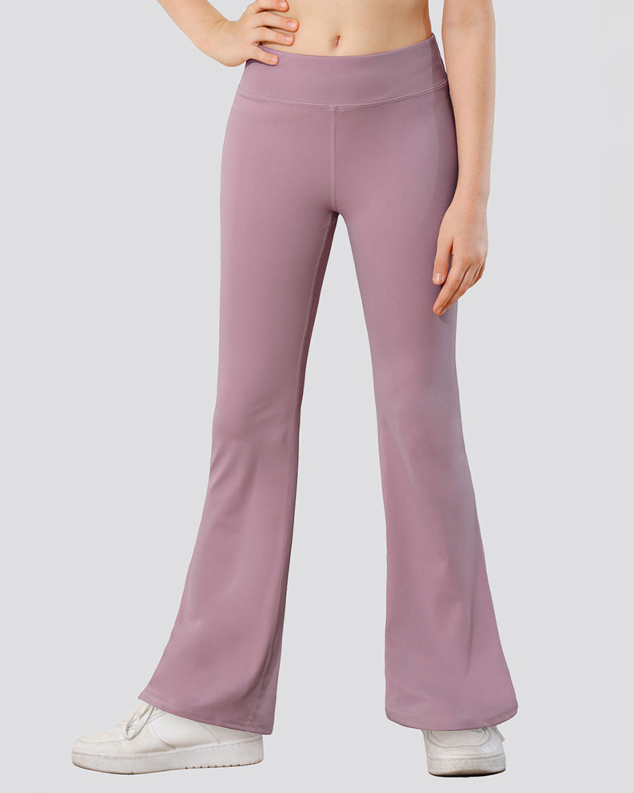 Dusty Lavender Girls Flare Leggings