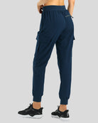 Navy Cargo Hiking Pants Tapered