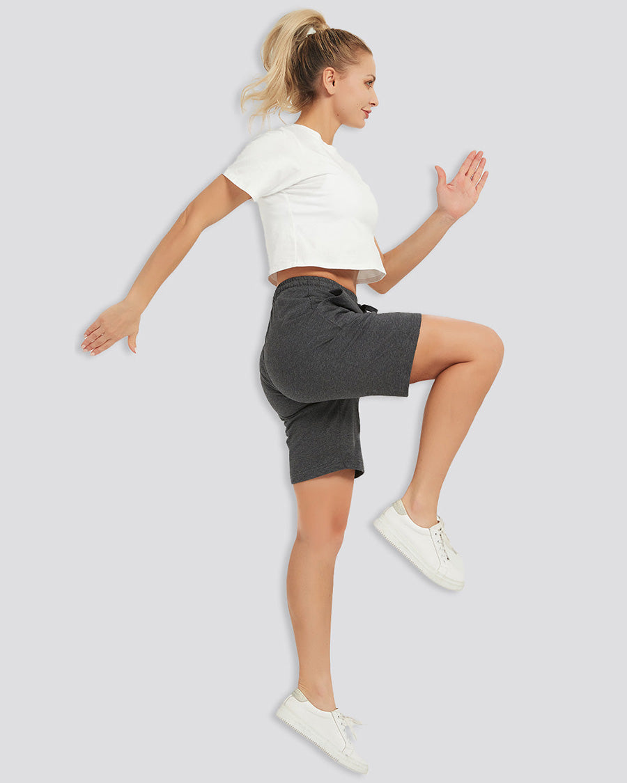 Charcoal Cotton Sweat Shorts 7"